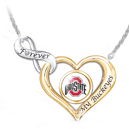 Forever My Ohio State Buckeyes Womens Diamond Necklace