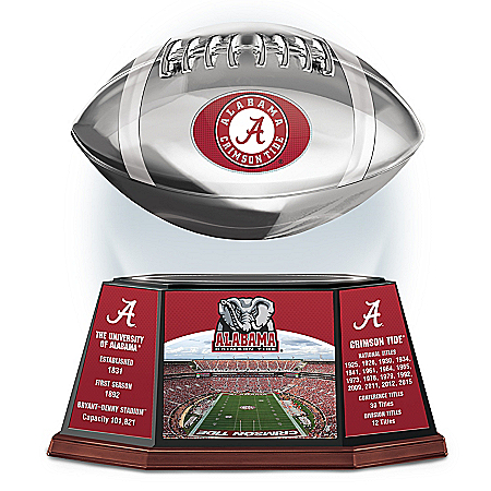 University Of Alabama Crimson Tide Illuminated Levitating Football Sculpture