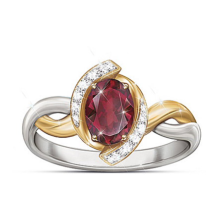 Magnificent Merlot Womens Garnet Ring