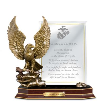Marine Honor Personalized Eagle Sculpture