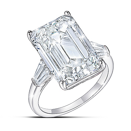 Perfection Womens Emerald Cut Diamonesk Ring