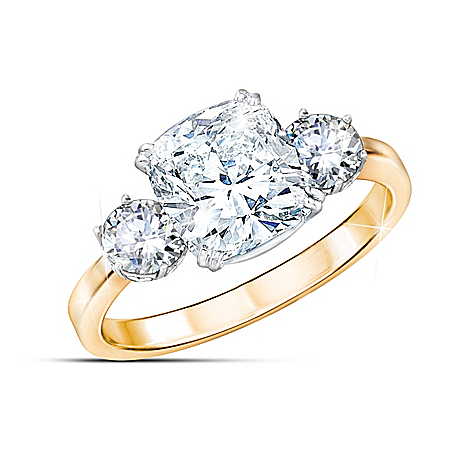Royal Love Womens Sterling Silver Diamonesk Ring