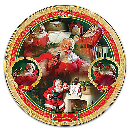 COCA-COLA Holiday Treasures Heirloom Porcelain Collector Plate