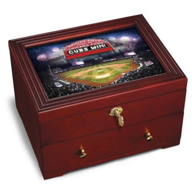Chicago Cubs MLB Custom-Crafted Wooden Keepsake Box