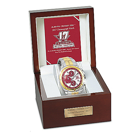 Alabama Crimson Tide 2017 Football National Champions Mens Commemorative Chronograph Watch