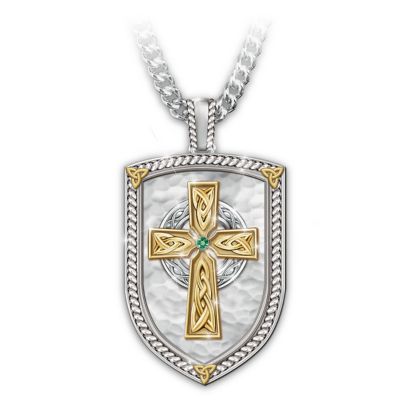 Pride Of Ireland Mens Religious Pendant Necklace