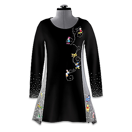 Disney It's All About The Magic Womens French Terry Knit Tunic Shirt