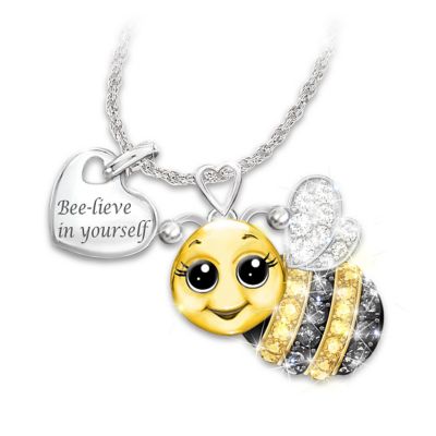 Granddaughter, Always Bee Yourself Swarovski Crystal Pendant Necklace