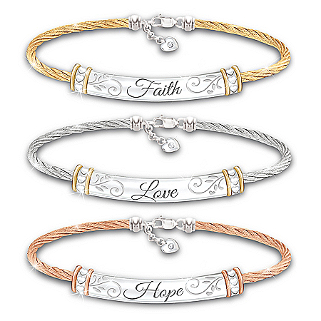 Guiding Words Of Inspiration Womens Bracelet Set