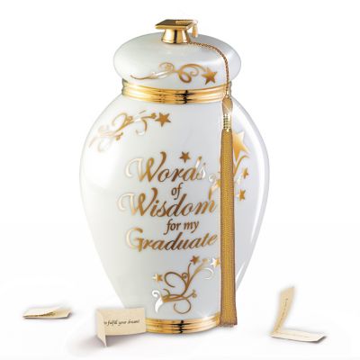 Words Of Wisdom For My Graduate Heirloom Porcelain Musical Wish Jar