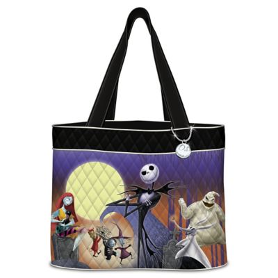 Disney Tim Burtons The Nightmare Before Christmas Womens Quilted Tote Bag