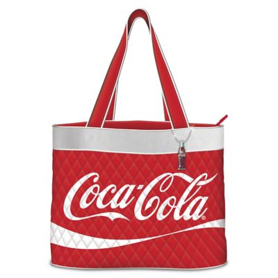 COCA-COLA Womens Quilted Tote Bag