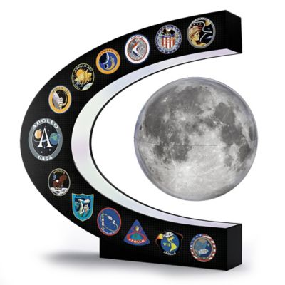 Apollo Missions Illuminated Levitating Moon Sculpture