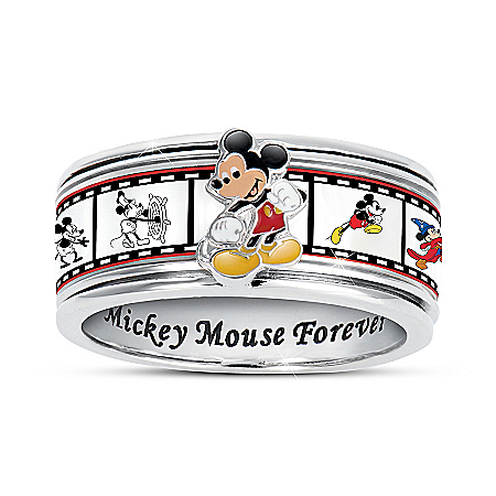 Disney Mickey Mouse Forever Womens Spinning Ring