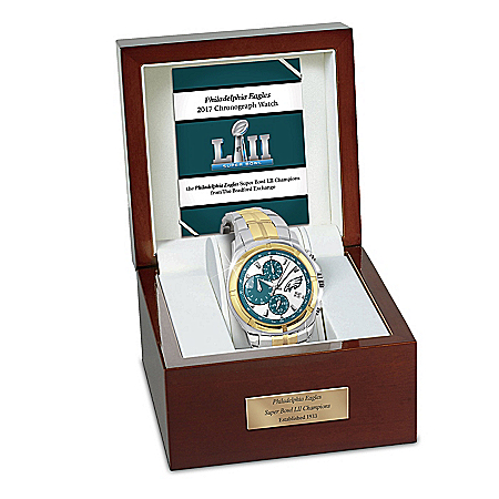 Go Philadelphia Eagles Super Bowl LII Champions Commemorative Mens NFL Chronograph Watch