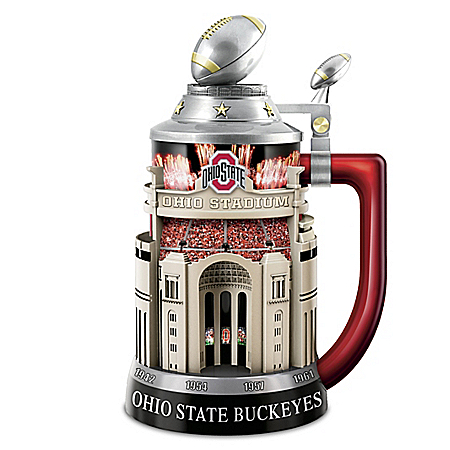 Ohio State University Buckeyes Sculpted Stadium Porcelain Stein