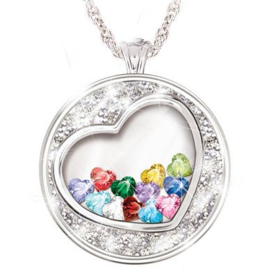 A Grandma's Heart Is Full Of Love Personalized Heart-Shaped Birthstone ...