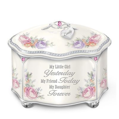 My Daughter Forever Personalized Heirloom Porcelain Music Box