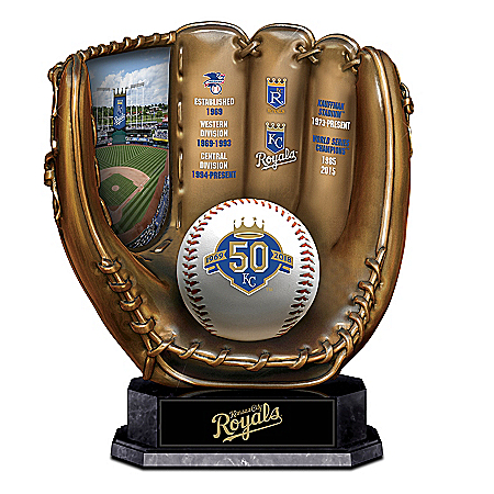 Kansas City Royals 50th Season Commemorative MLB Cold-Cast Bronze Glove Sculpture