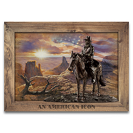 John Wayne: An American Icon Cold-Cast Bronze Wall Decor