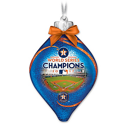 Houston Astros 2017 MLB World Series Champions Illuminated Glass Ornament