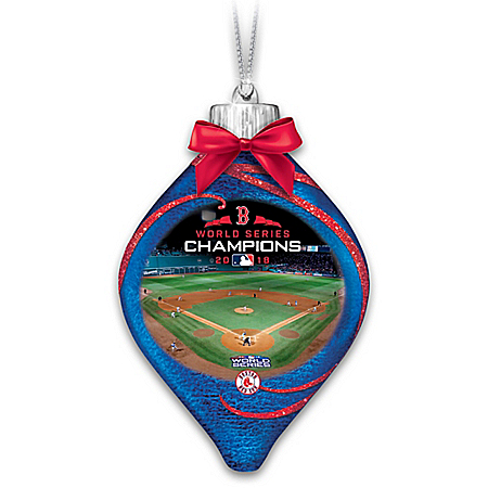 Boston Red Sox 2018 MLB World Series Champions Illuminated Glass Ornament