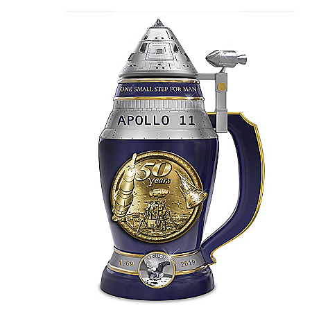 Apollo 11 50th Anniversary Heirloom Porcelain Sculpted Masterpiece Stein