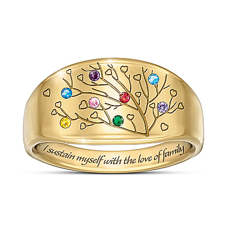 Love Of Family Womens Personalized Birthstone Ring
