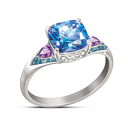 Mystic Fantasy Womens Topaz And Diamond Ring