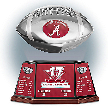 Alabama Crimson Tide 2017 Football National Champions Levitating Football Sculpture