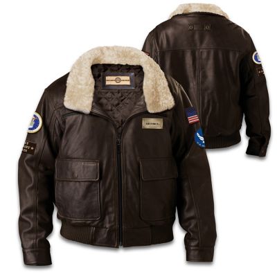 U.S. Military Air Force Men's Leather Bomber Jacket