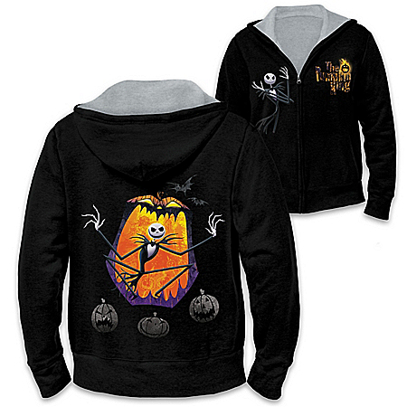 Disney Tim Burtons The Nightmare Before Christmas Holiday Nightmares Womens Reversible Hoodie