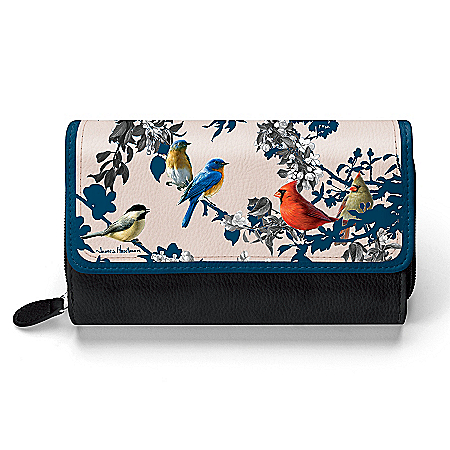 Songs Of Spring Womens Trifold Wallet Featuring James Hautman Songbird Art