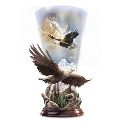 Ted Blaylock Mountain Majesty Sculpted Eagle Torchiere Lamp