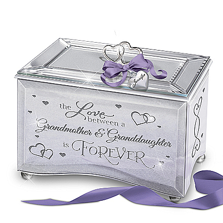 The Love Between A Grandmother And Granddaughter Personalized Mirrored Music Box