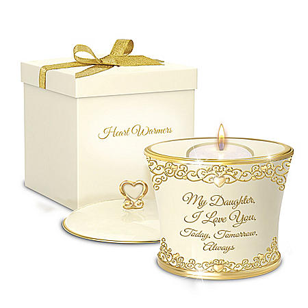 My Daughter, I Love You Forever Heirloom Porcelain Candleholder