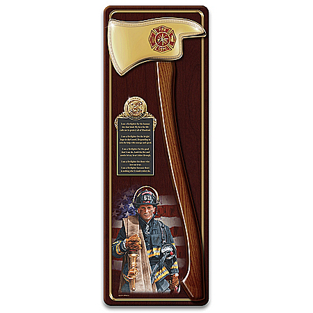 Glen Green A Hero's Tribute Firefighter Pick Axe Wall Decor