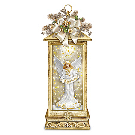 The Joy Of Inspiration Illuminated Angel Snowglobe Lantern