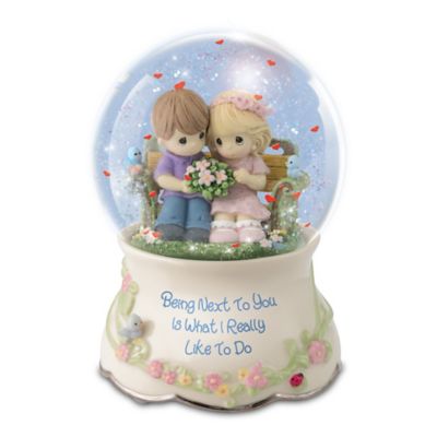 Precious Moments Our Love Is Always Musical Glitter Globe