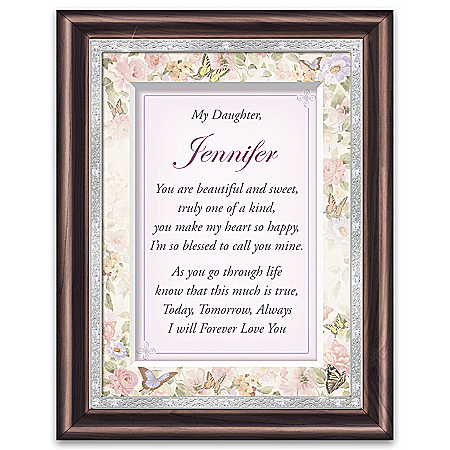 Daughter, I Love You Personalized Poem Frame