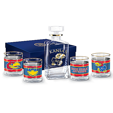 University Of Kansas Jayhawks Legacy Glassware Set