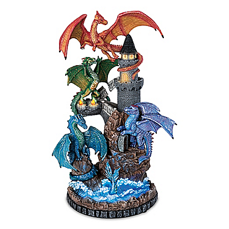 Protectors Of The Keep Handcrafted Dragon Sculpture