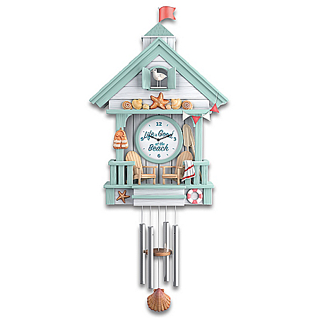 Life Is Good At The Beach Sculptural Cuckoo Clock
