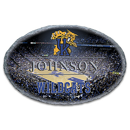 University Of Kentucky Wildcats Personalized Handcrafted Weathered Stone Welcome Sign