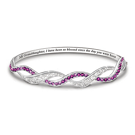 My Precious Granddaughter Personalized Birthstone Bracelet