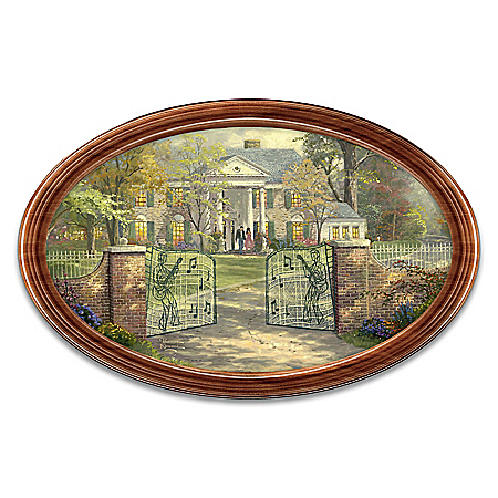 Thomas Kinkade Graceland Elvis Presley Inspired Collector Plate
