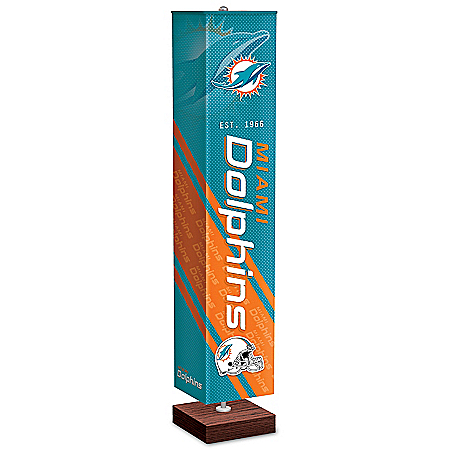 Miami Dolphins NFL Floor Lamp With Foot Pedal Switch