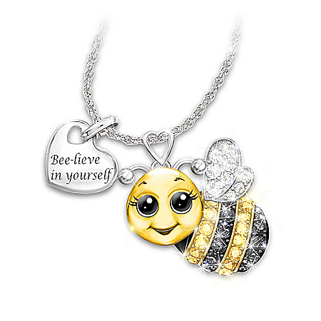 Always Bee Yourself Swarovski Crystal Bee-Shaped Pendant Necklace