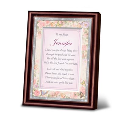 My Sister, My Best Friend Personalized Poem In Mahogany-Finished Frame