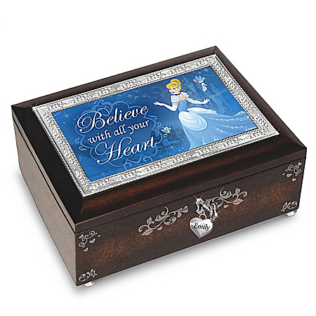 Disney Princess Personalized Heirloom Wooden Music Box